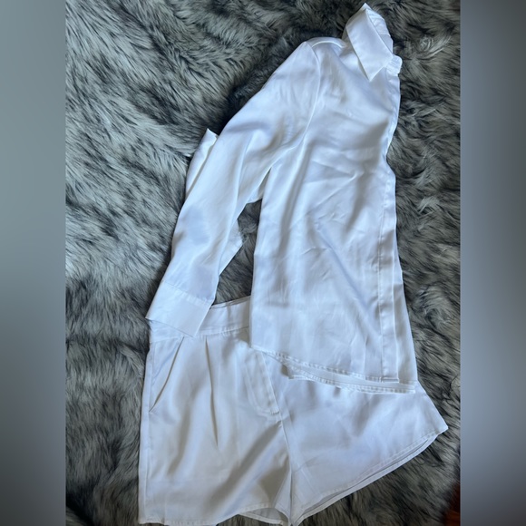 Satin Shorts and Button Down Set - Picture 4 of 4
